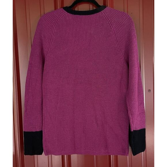 Talbots Sweater‎ Knit Ribbed V Neck lightweight Cotton Blend Pullover Medium New - Picture 2 of 10